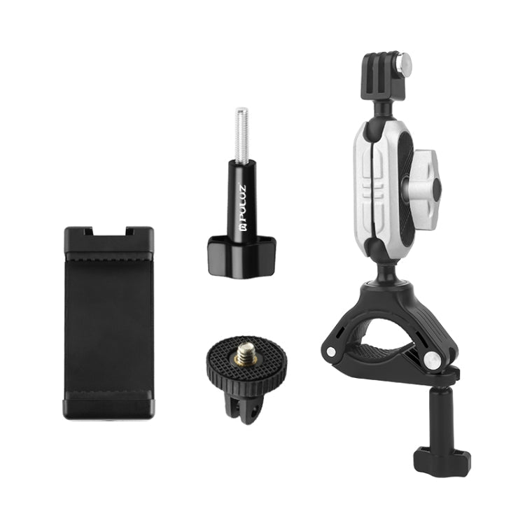 PULUZ Handlebar Arm Mount with Phone Clamp & Mount Adapter & Long Screw