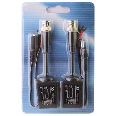 2 PCS Passive Video Balun CCTV Network UTP BNC