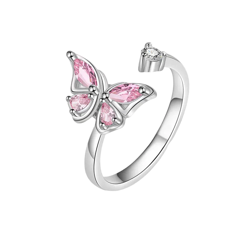 Adjustable Butterfly Spinner Ring