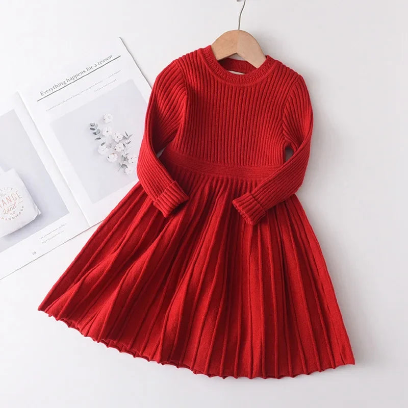 Girls’ Turtleneck Tutu Party Dress — Cotton Blend | Knee-Length | Sizes 2T–6T
