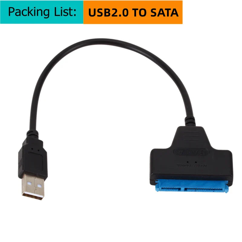 USB 3.0 2.0 SATA 3 Cable Sata Up To 6 Gbps To USB 3.0 Adapter Support 2.5 Inch External HDD SSD Hard Drive 22 Pin Sata III Cable