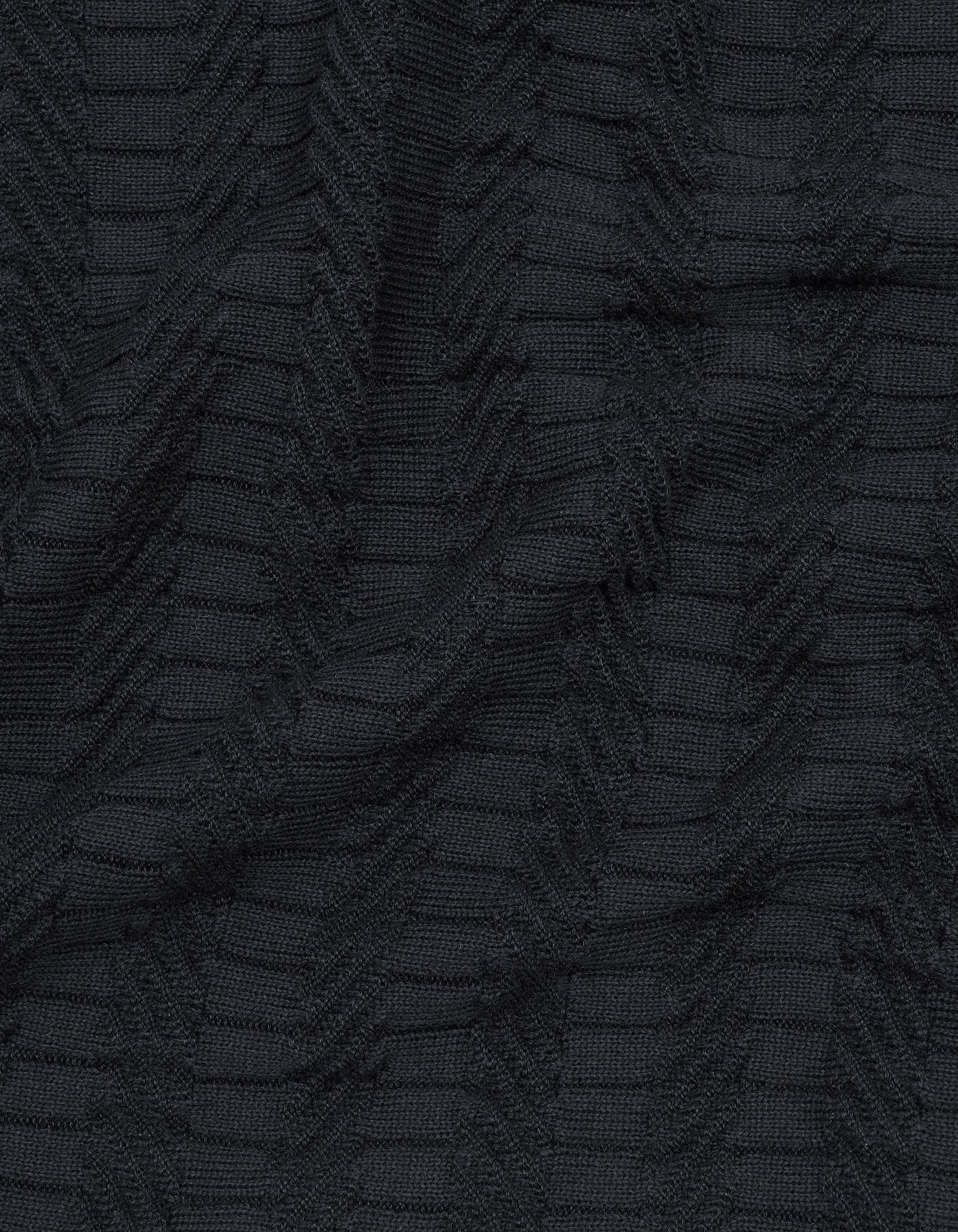 Black Jacquard Knitted Tee