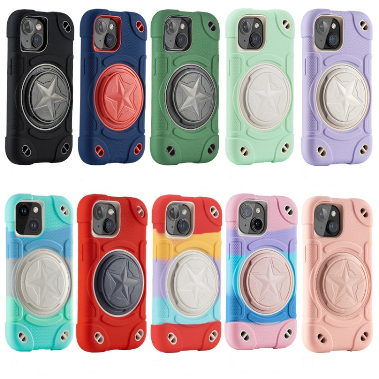 For iPhone 14 Shield PC Hybrid Silicone Phone Case(Navy?)