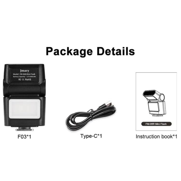 JMARY FM-06R Camera Flash LED Fill Light 300mAh Rechargeable