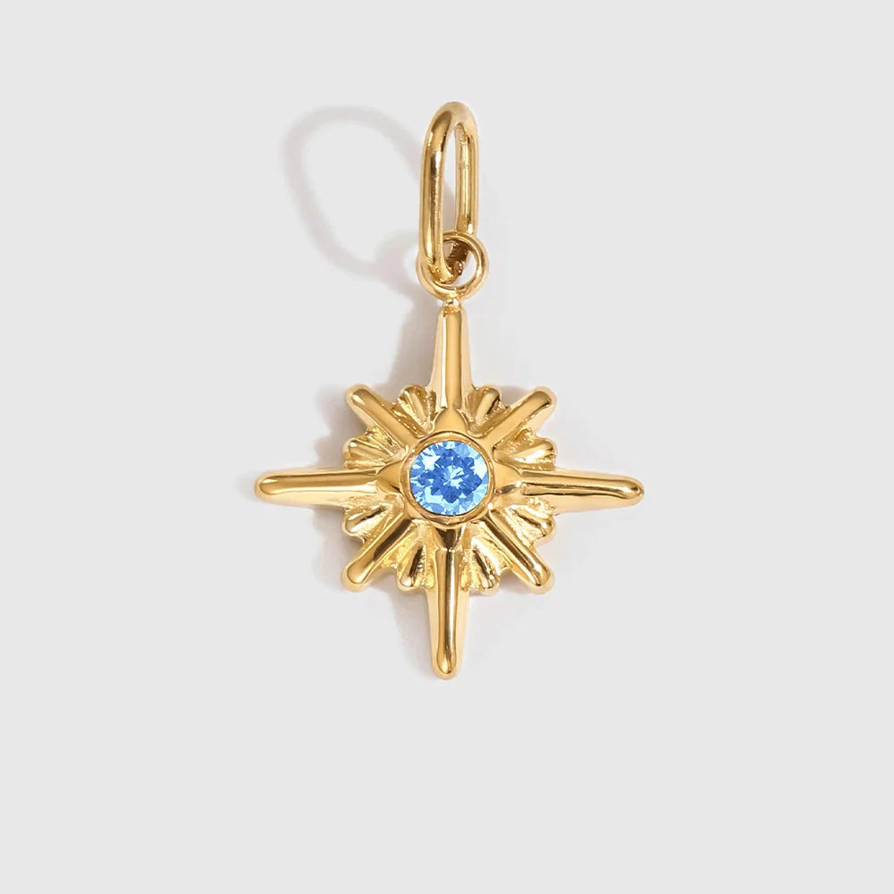 Star Shiny Birthstone Charms