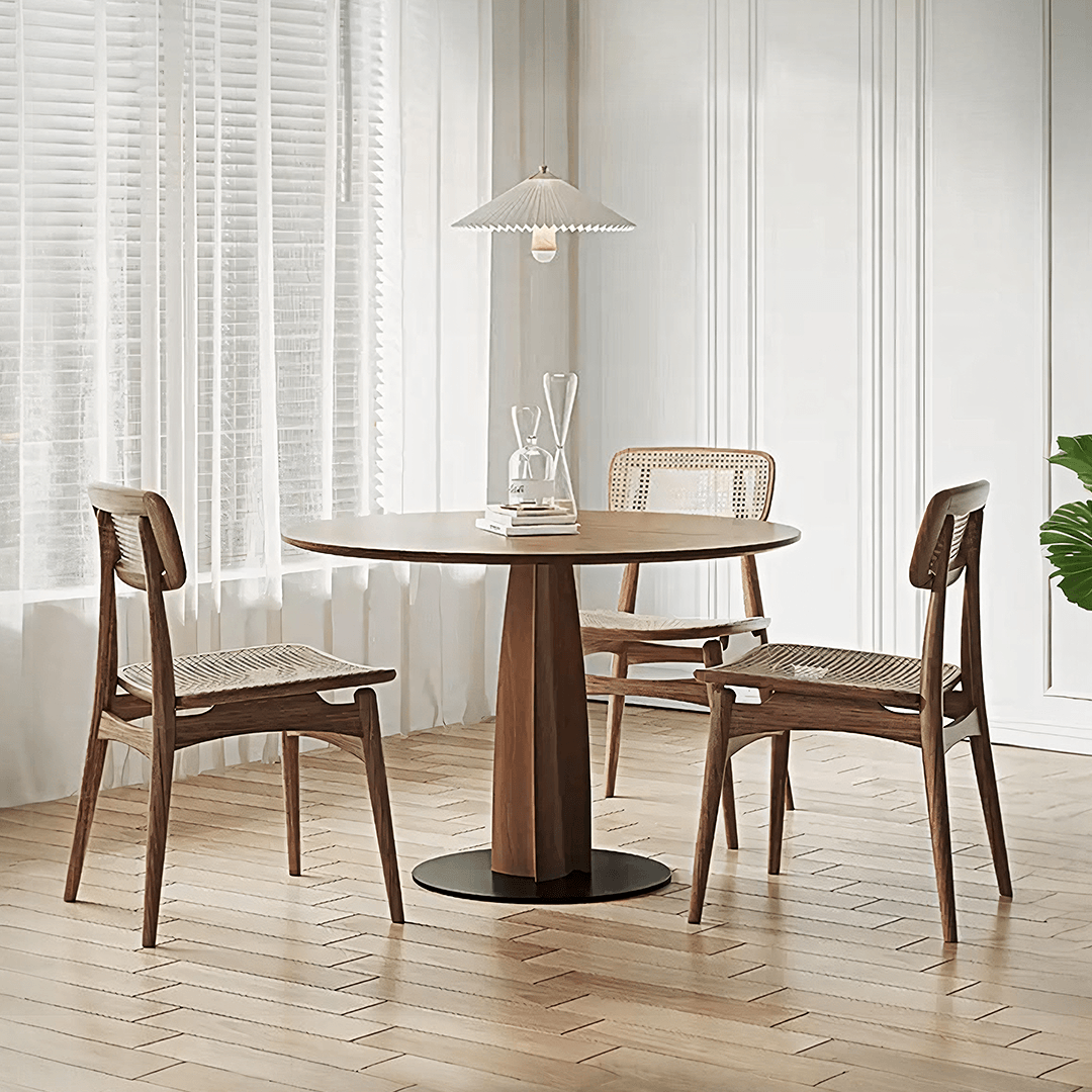 Seraphina Round Dining Table, Solid Wood