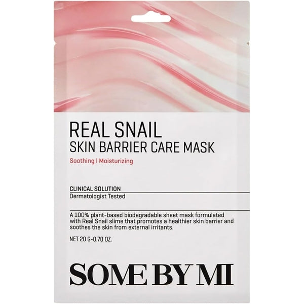 Some By Mi Real Snail Skin Barrier Care Sheet Mask - 1 Sheet Mask (20g)