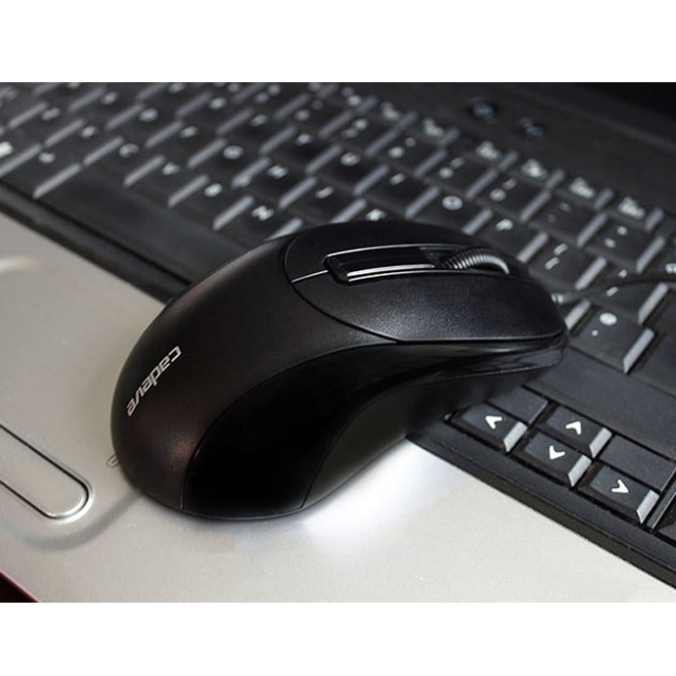 2 PCS Cadeva 006 3 Keys Wired Mouse Household Computer Mouse(USB Interface)