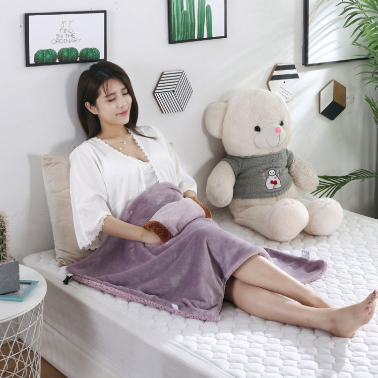 5V USB Electric Blanket Multi-functional Hand Warmer Knee Pad Flannel Blanket 60x80cm(Camel)