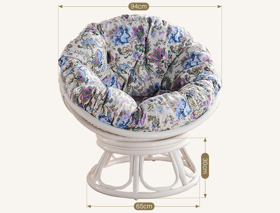Trivedi Moon Armchair With Seat Cushion, Rattan