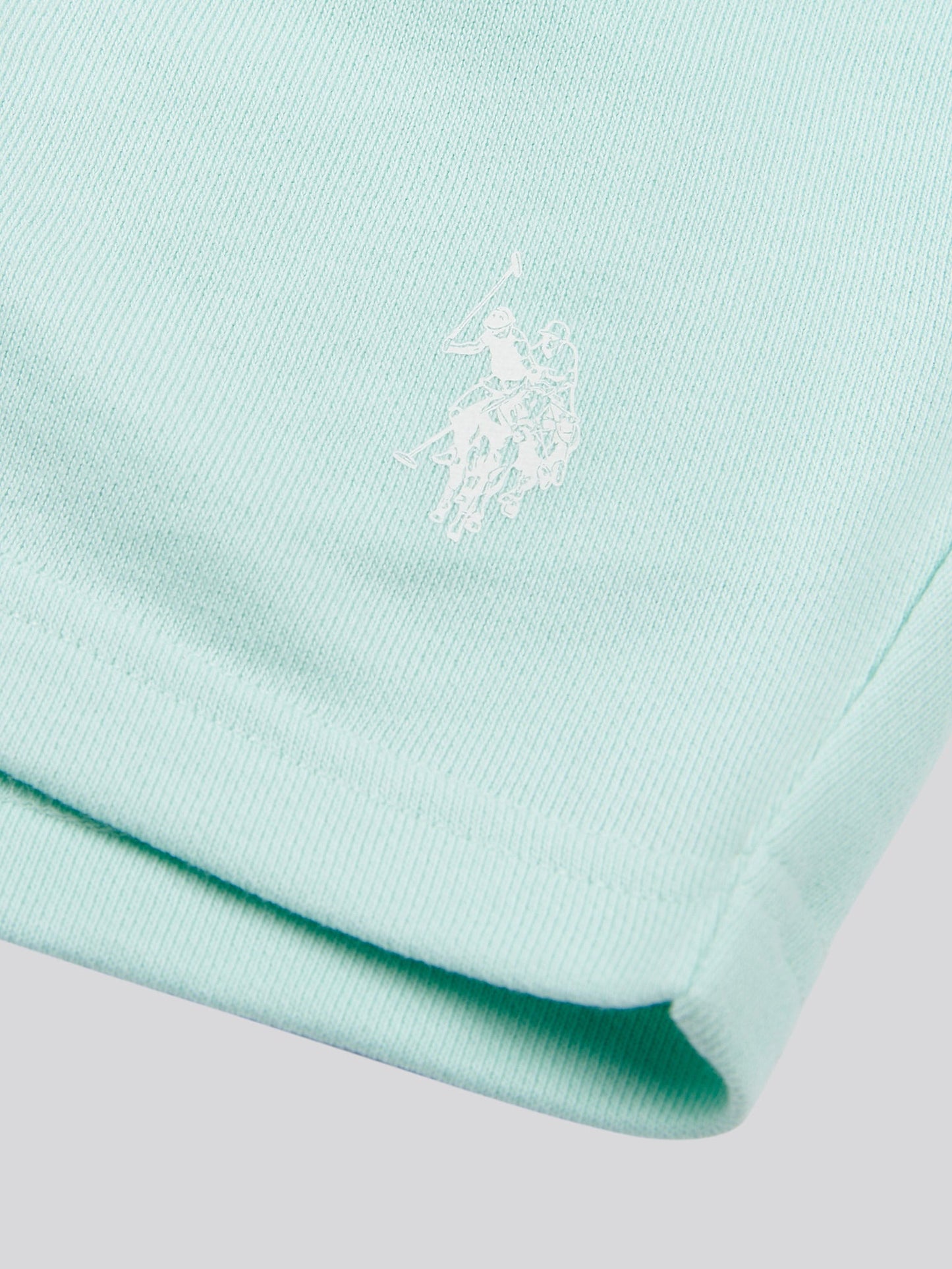 Girls Script Graphic T-Shirt & Sweat Short Set in Blue Light