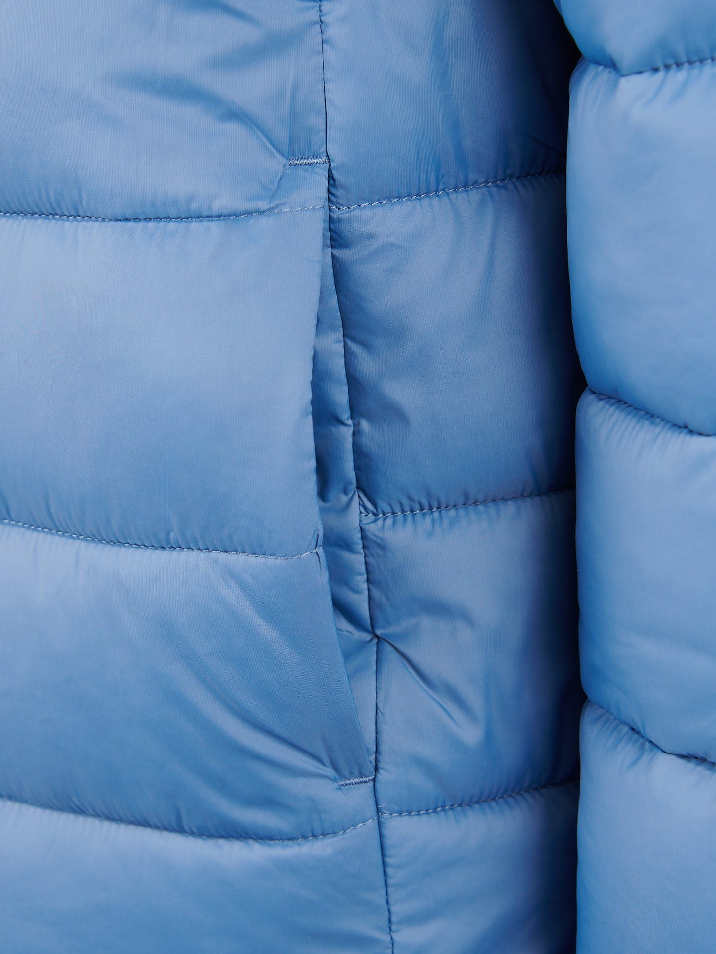 Boys Hooded Quilted Jacket in Blue Horizon