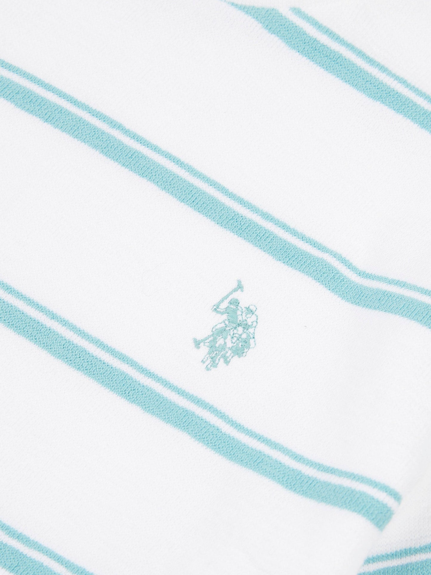 Boys Terry Stripe T-Shirt in Bright White