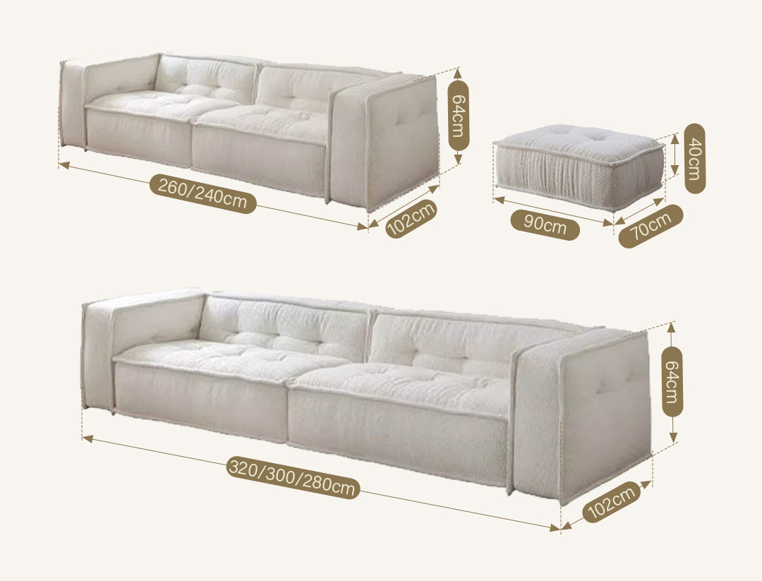 Undra Two Seater, Three Seater Sofa, Boucle