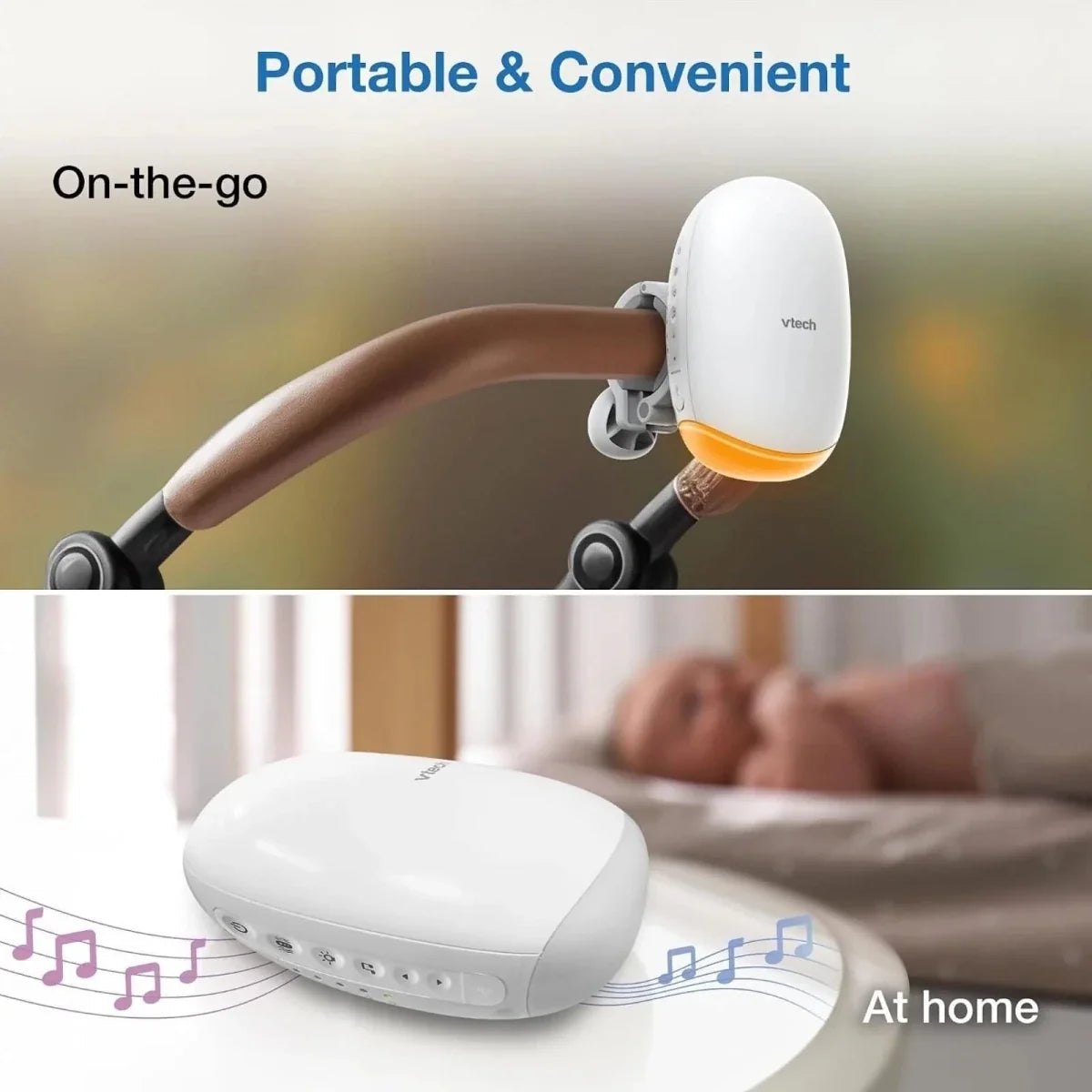 VTech V-Hush Sound & Motion Stroller Rocker - White