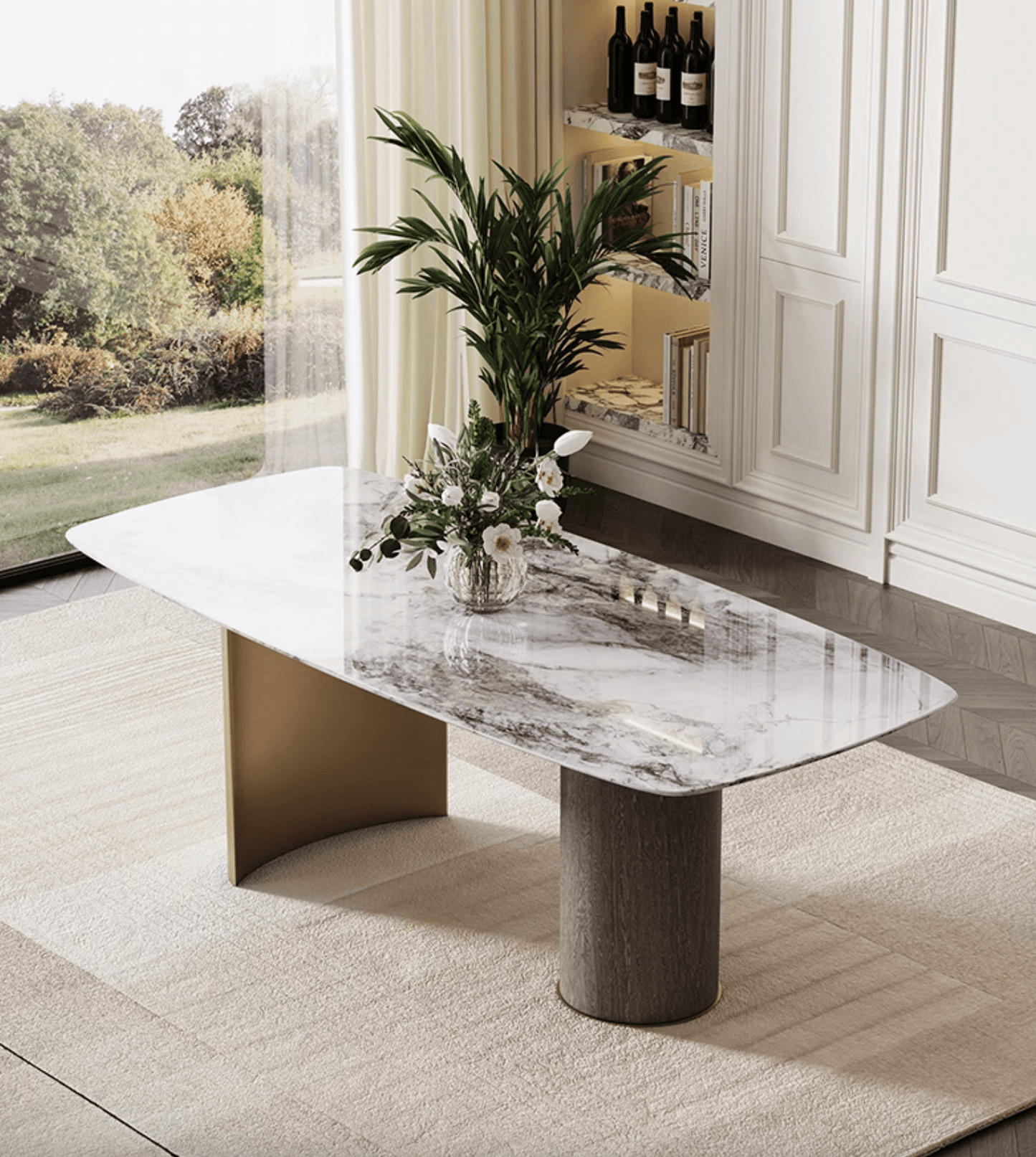 Cameron Dining Table, Marble