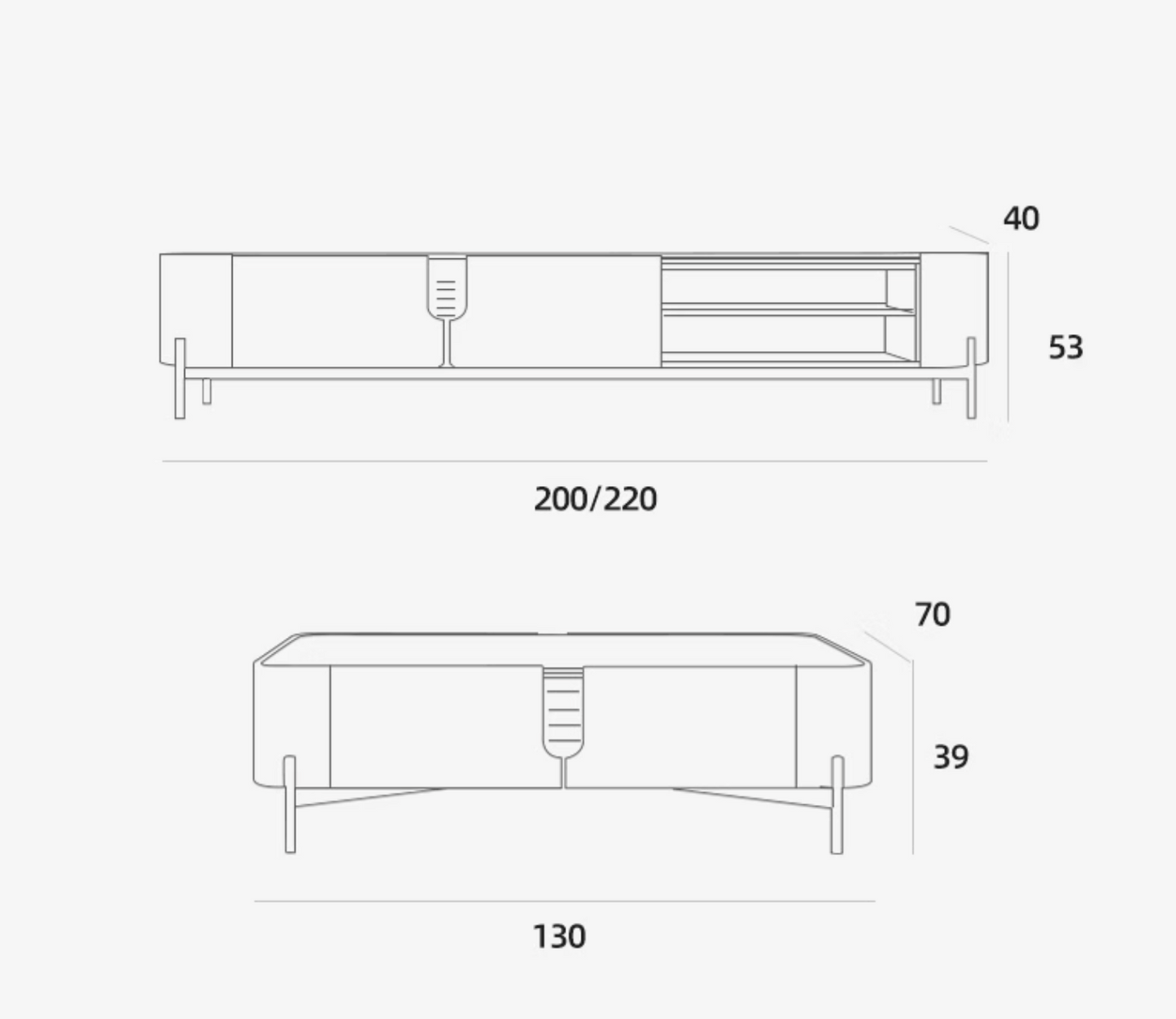 Aelan TV Stand, Oak