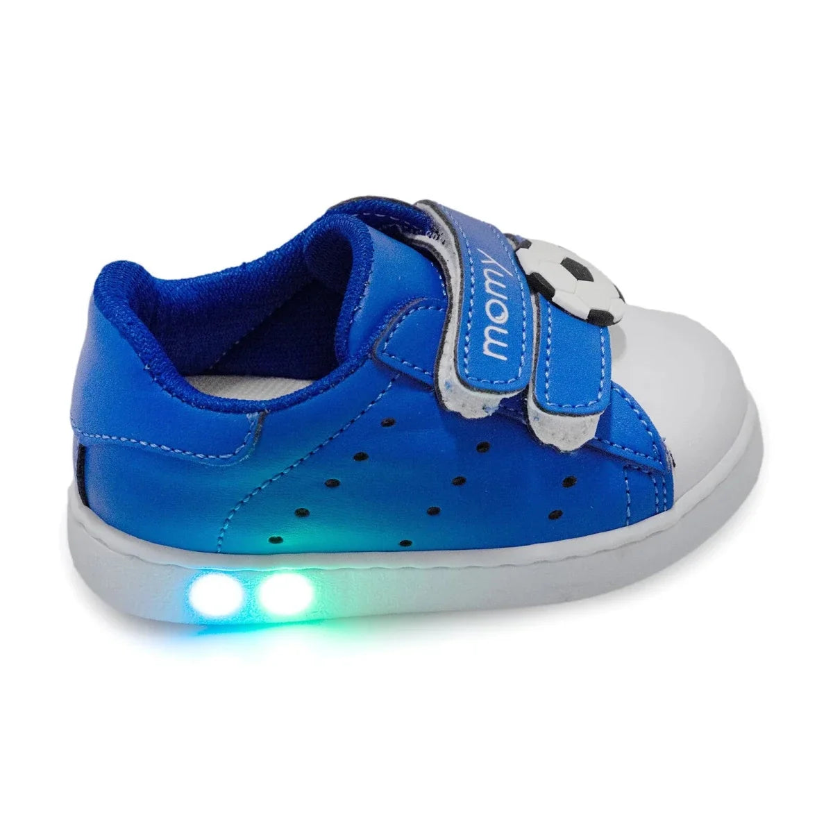 Football Print Faux Leather First Walker Baby Shoes