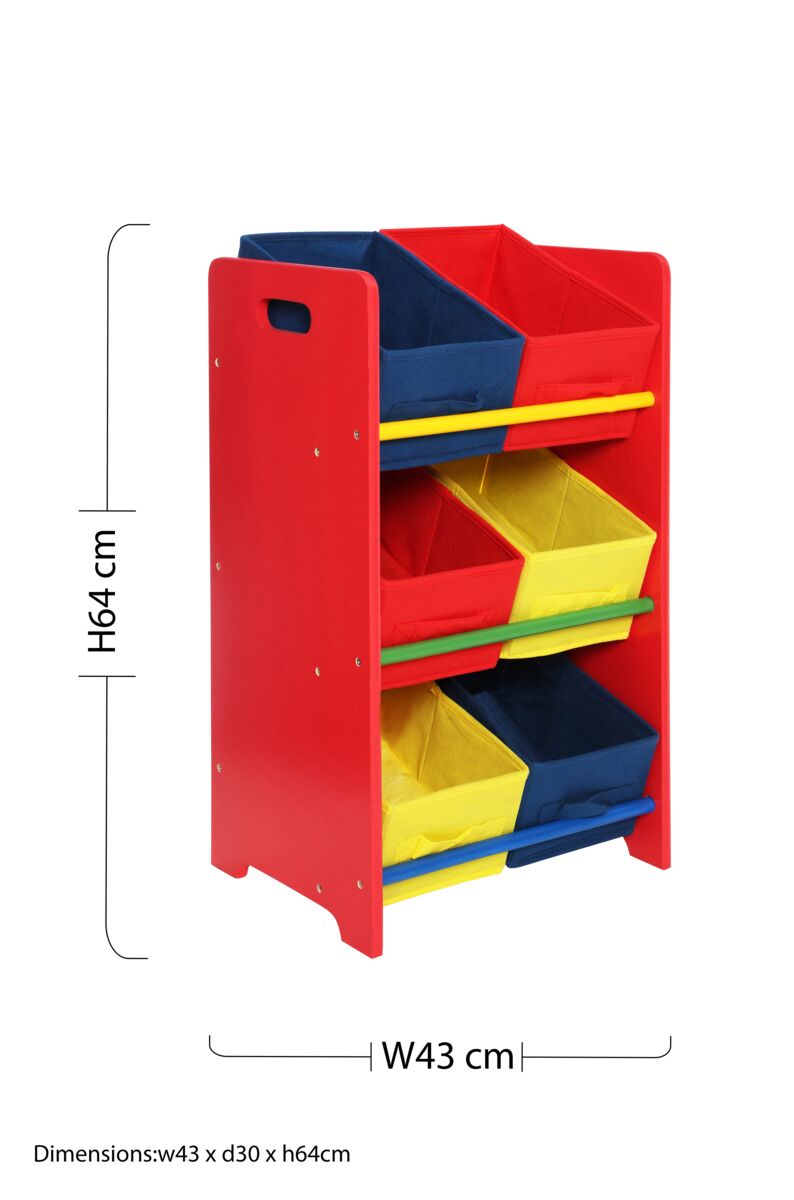 Pixel Red 3 Tier Kids Storage Unit