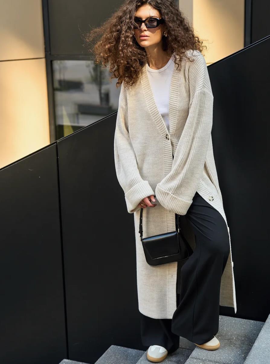 Autumn And Winter Women's Long Cardigan Sweater