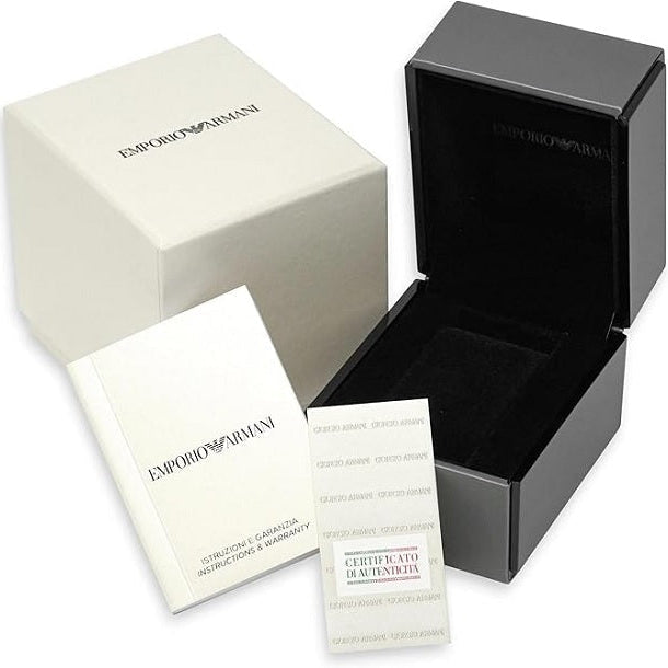 Emporio Armani AR11360 Men's Diver Style Silver & Black Watch