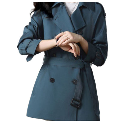 Mid-length Tooling British Style Temperament Was Thin Spring Coat Women