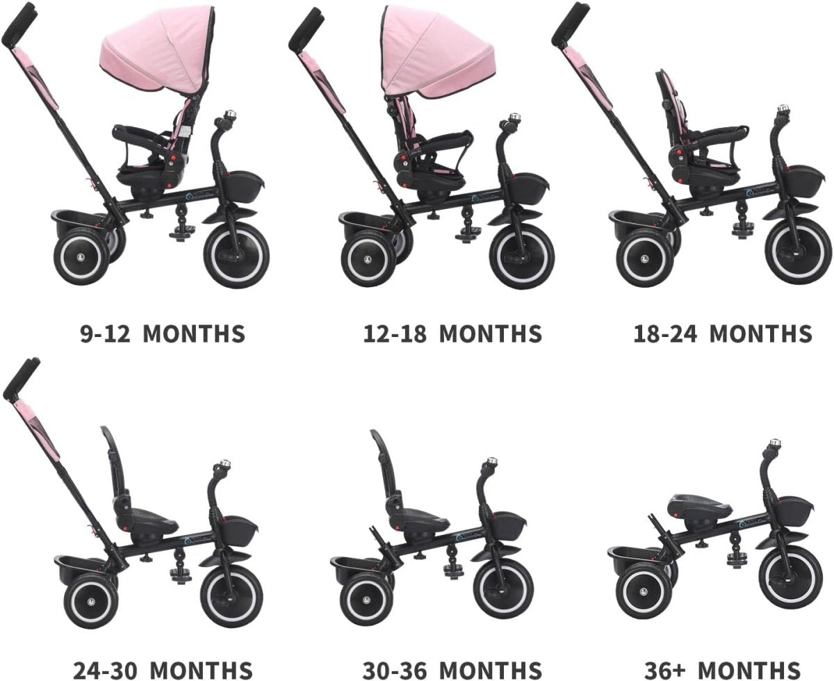 Foryourlittleone 6 in 1 Trike V3 - Blue (9 months - 5 years)