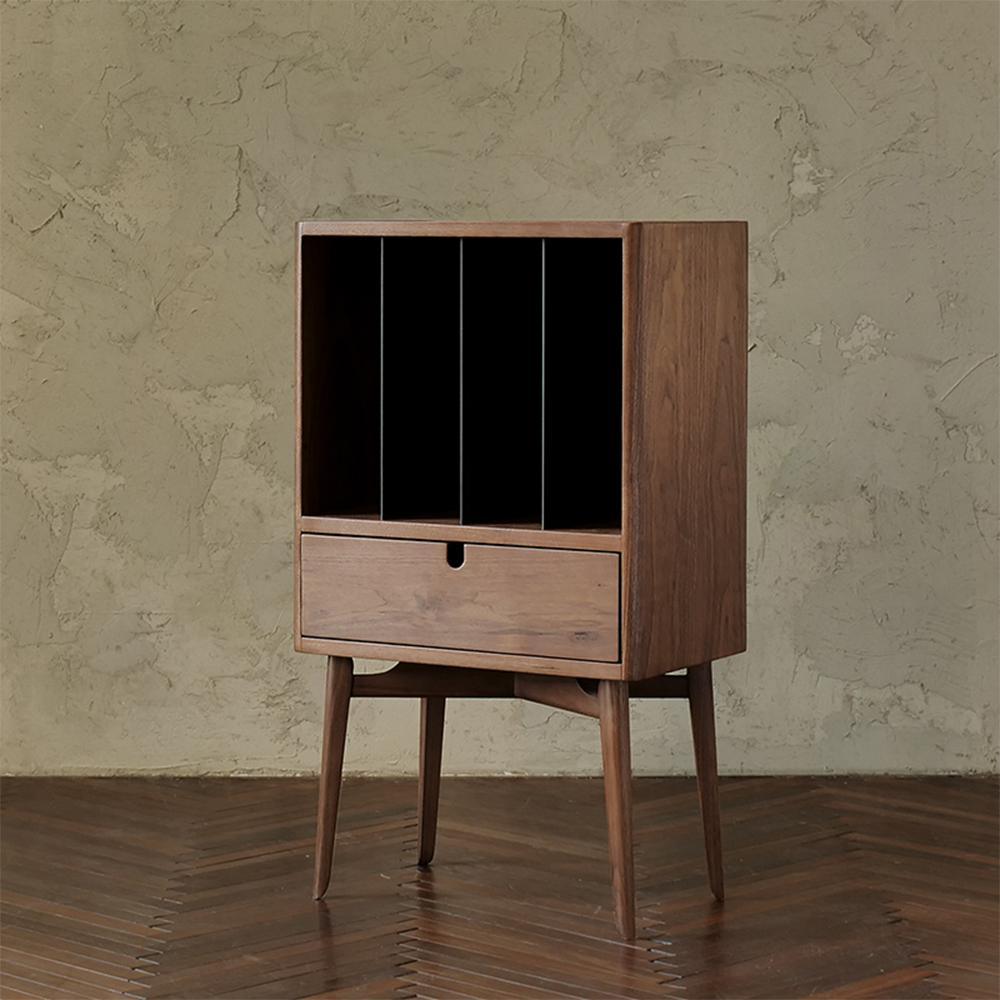 FU28 Bedside Table, Dark Oak