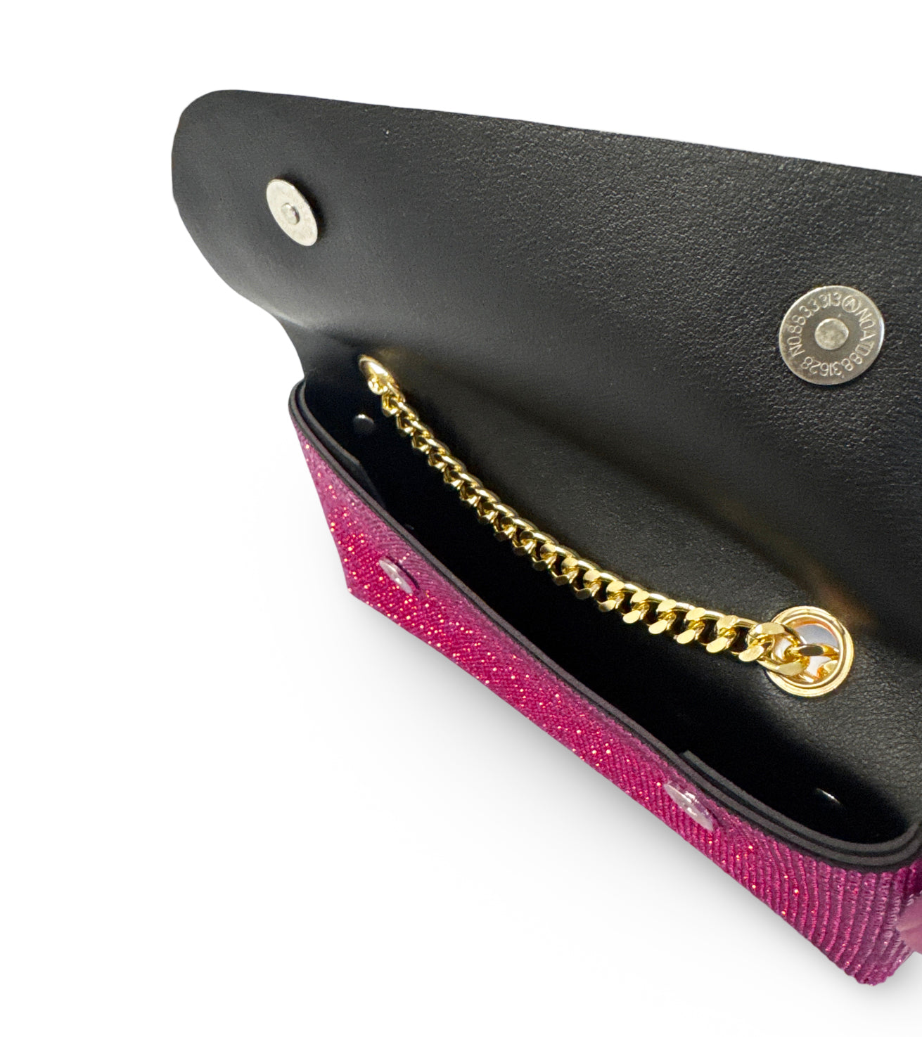 Caprilite Small Crossbody Bag Sparkly Crystal Clutch Fold Handbag Fuchsia Pink