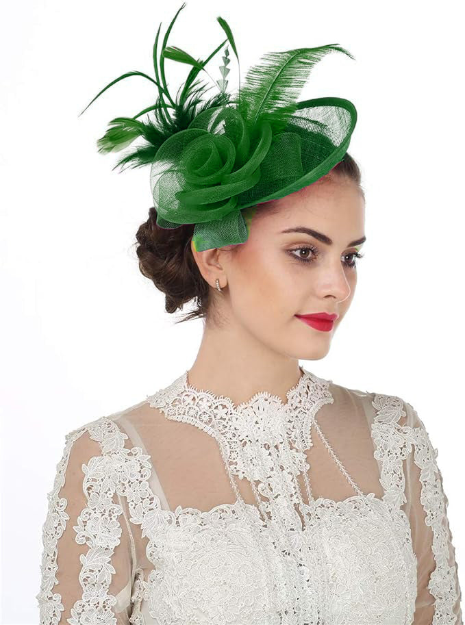Sinamay Base Flower Fascinator on Headband