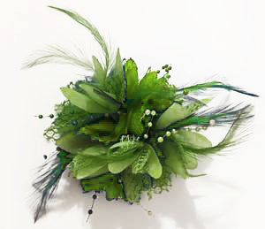 Caprilite Lime Green Fascinator Silver Headband