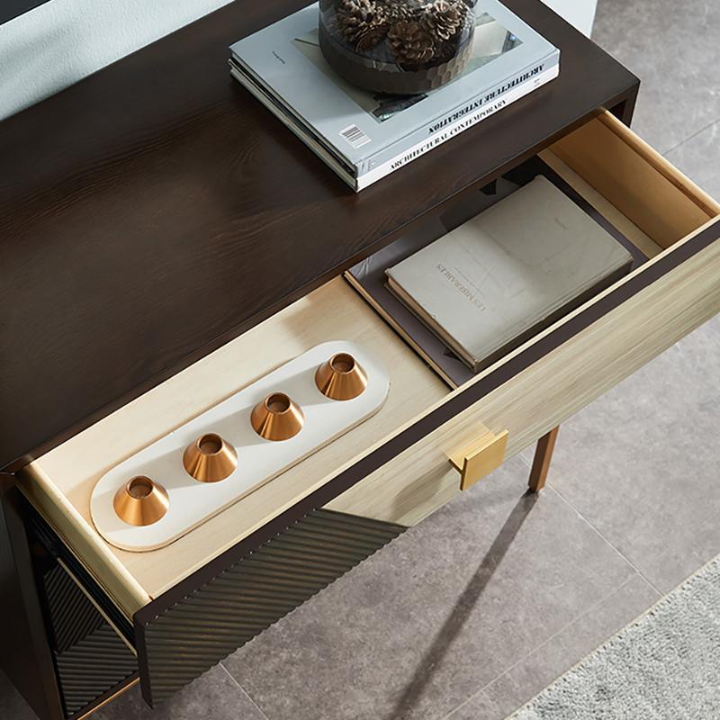 IS9123 Storage Sideboard, Oak & Gold