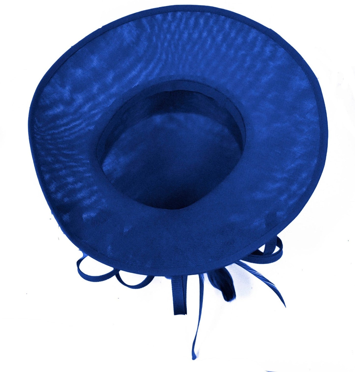 Royal Blue Light Blue Large Queen Brim Hat Occasion Hatinator Fascinator Weddings Formal