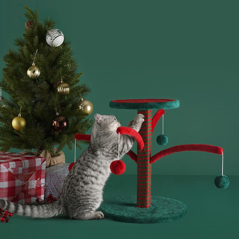 NA62 Pet Furniture Cat Kitten Christmas Tree, Scratcher Tree