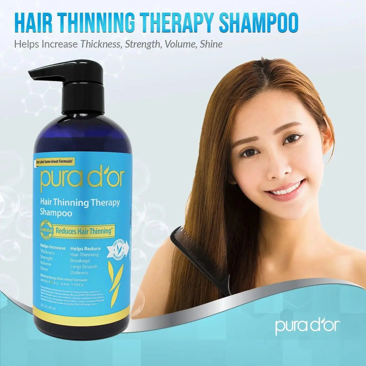PURA D'OR Original Gold Label Anti-Thinning Biotin Shampoo 473ml