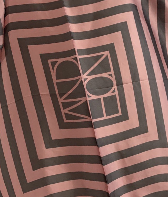 Grey Pink Dusty Pink Stripes Thin Scarf for Spring and Summer