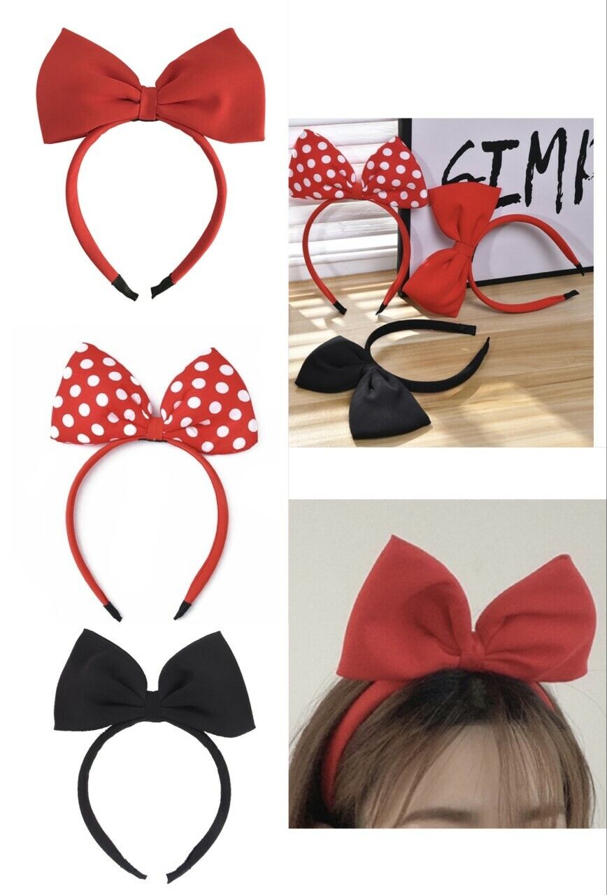 Super Cute Girls Ladies Large Bow Headband - Black