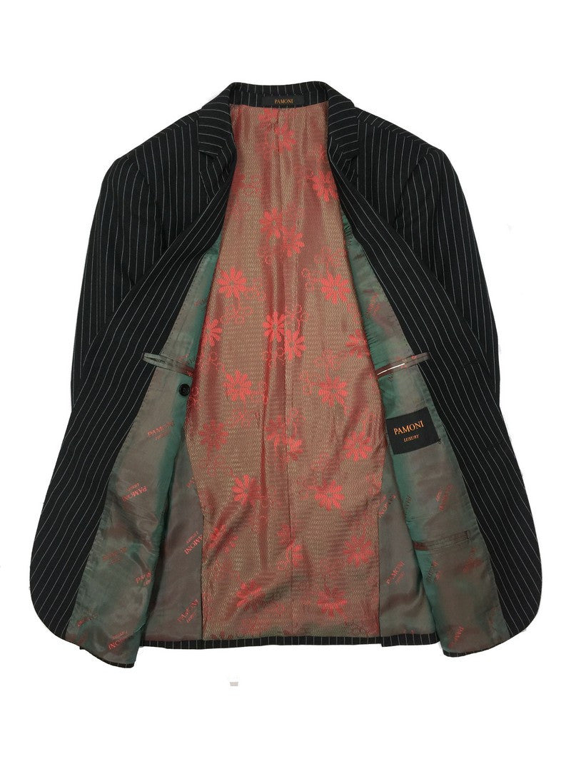 Black Pinstripe 2-button Suit