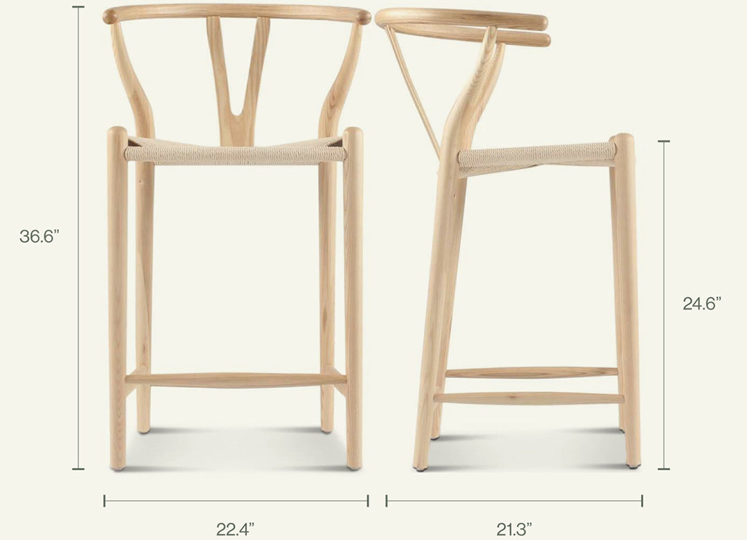 Wishbone Bar Stool Natural Ash