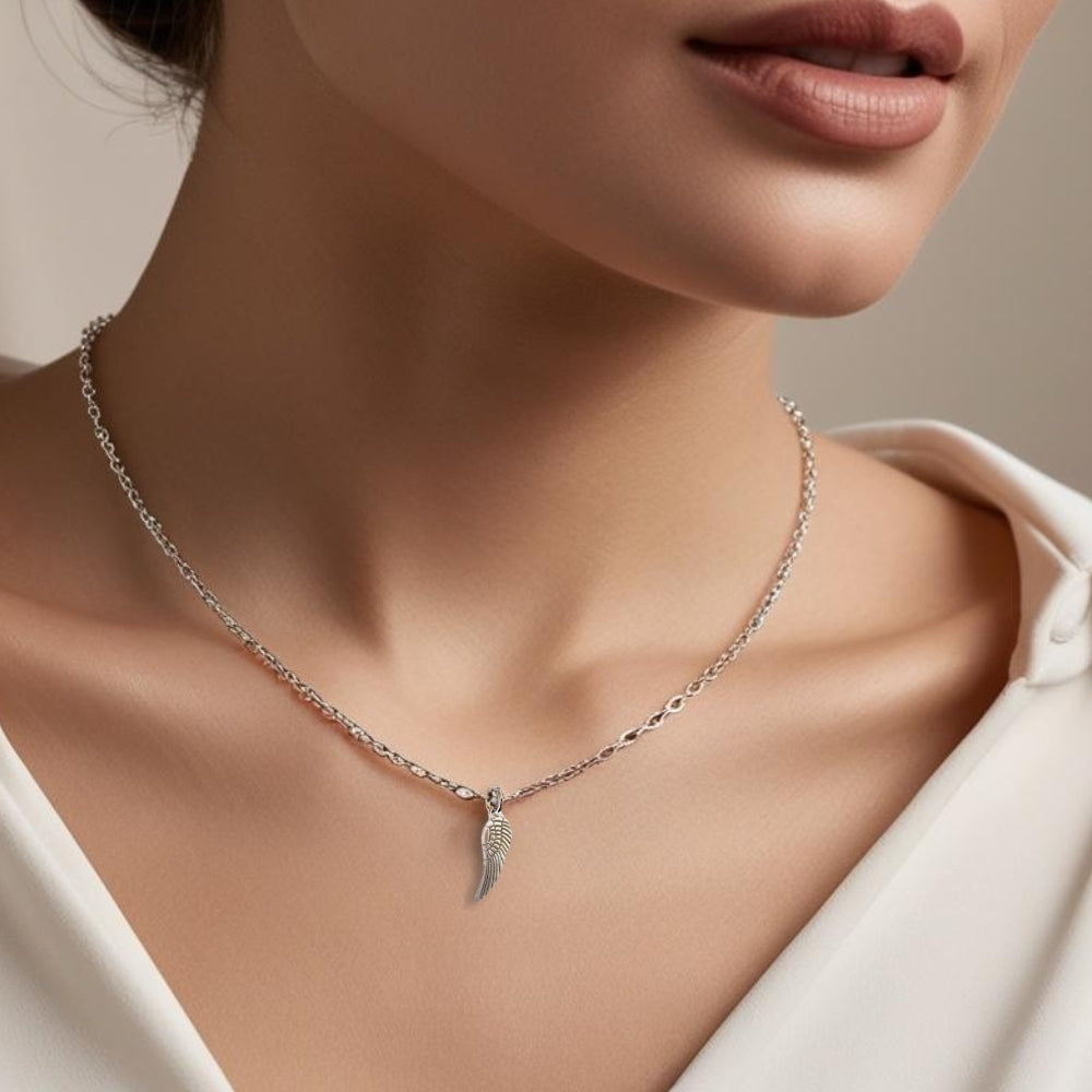 Angel Feather Sterling Silver Necklace & Gift | When Feathers Appear Angels are Near