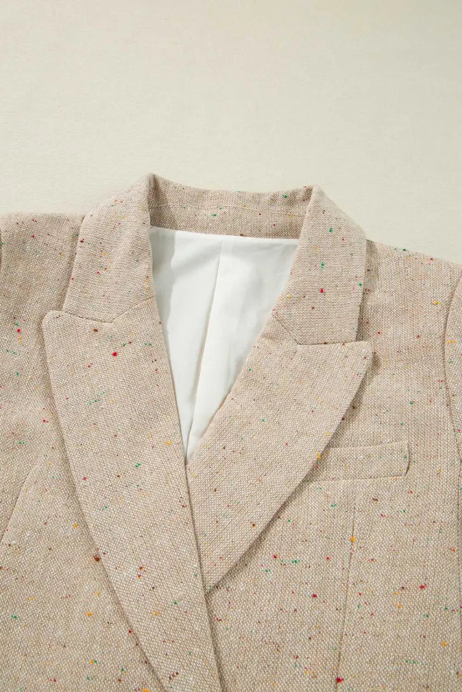 Light Beige Fitted Blazer Women UK