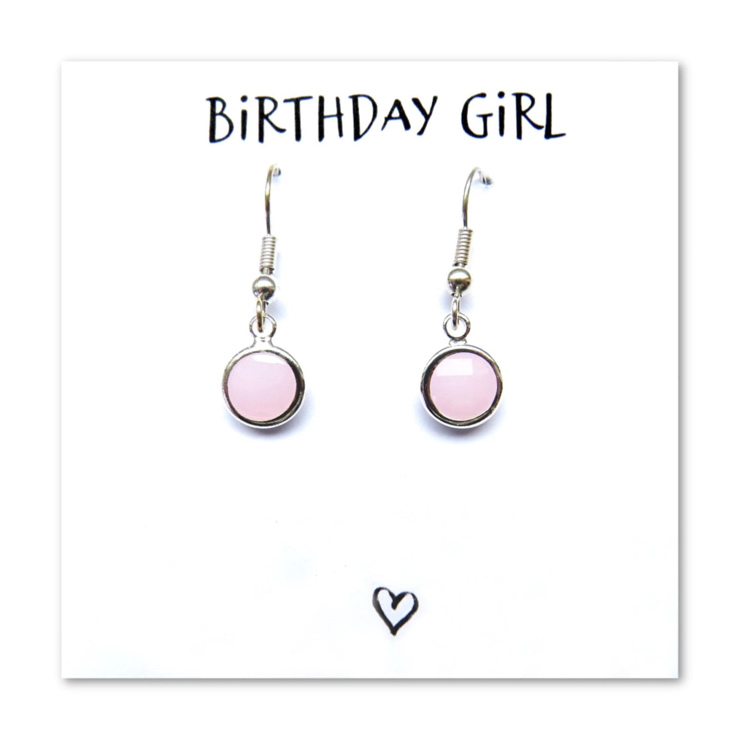 Birthstone Earrings & Birthday Girl Card