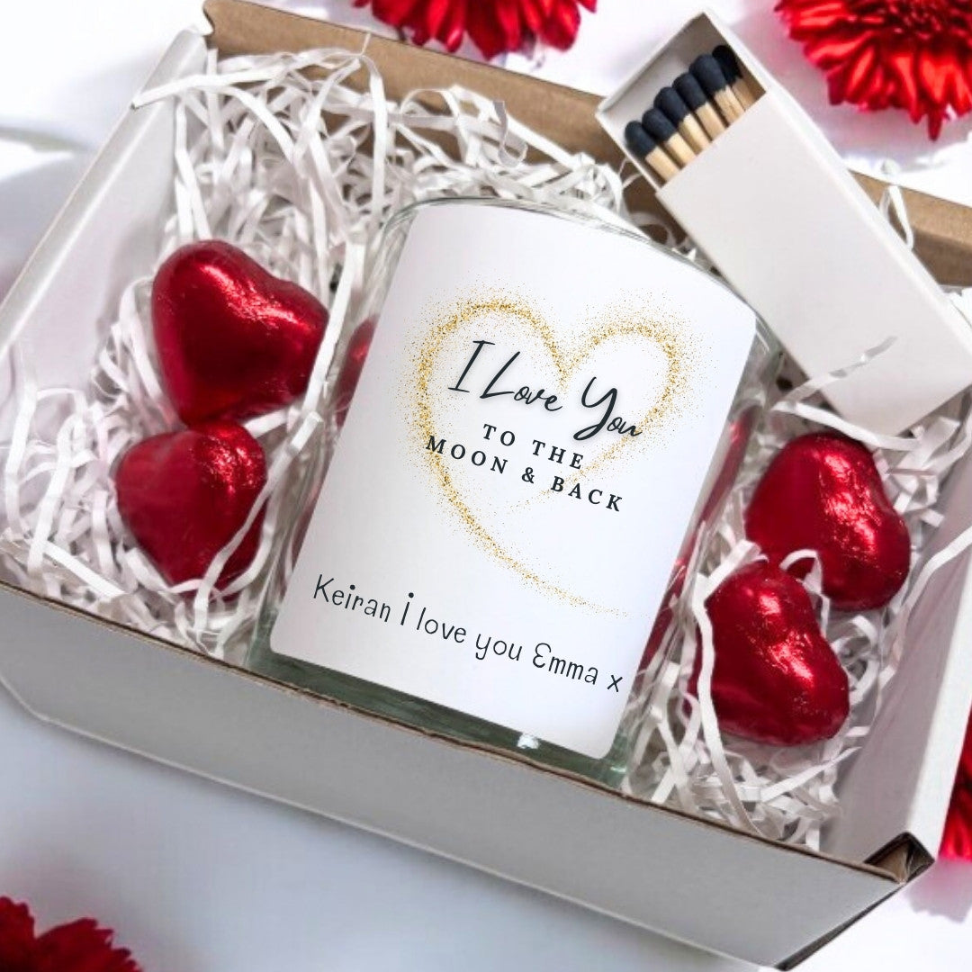 Personalised Love You to the Moon & Back Candle Gift Set | Keepsake