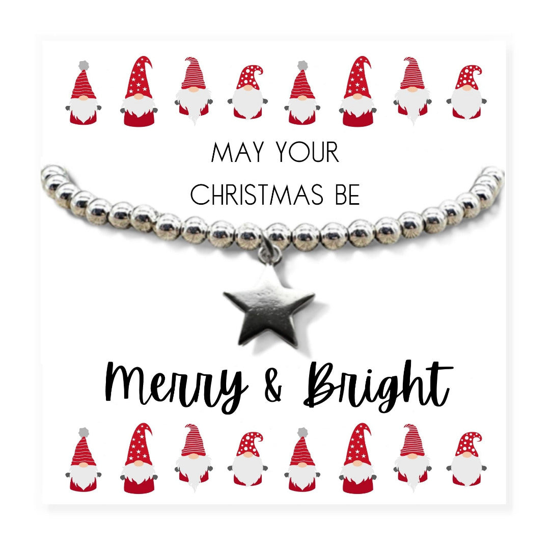 Star Beaded Bracelet - Merry & Bright Christmas Gift Card