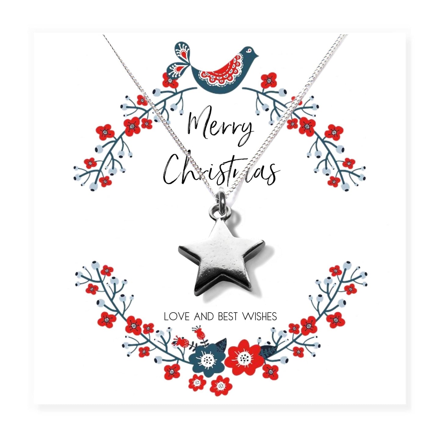 Christmas Star Mini Gift Hamper with Silver Star Necklace