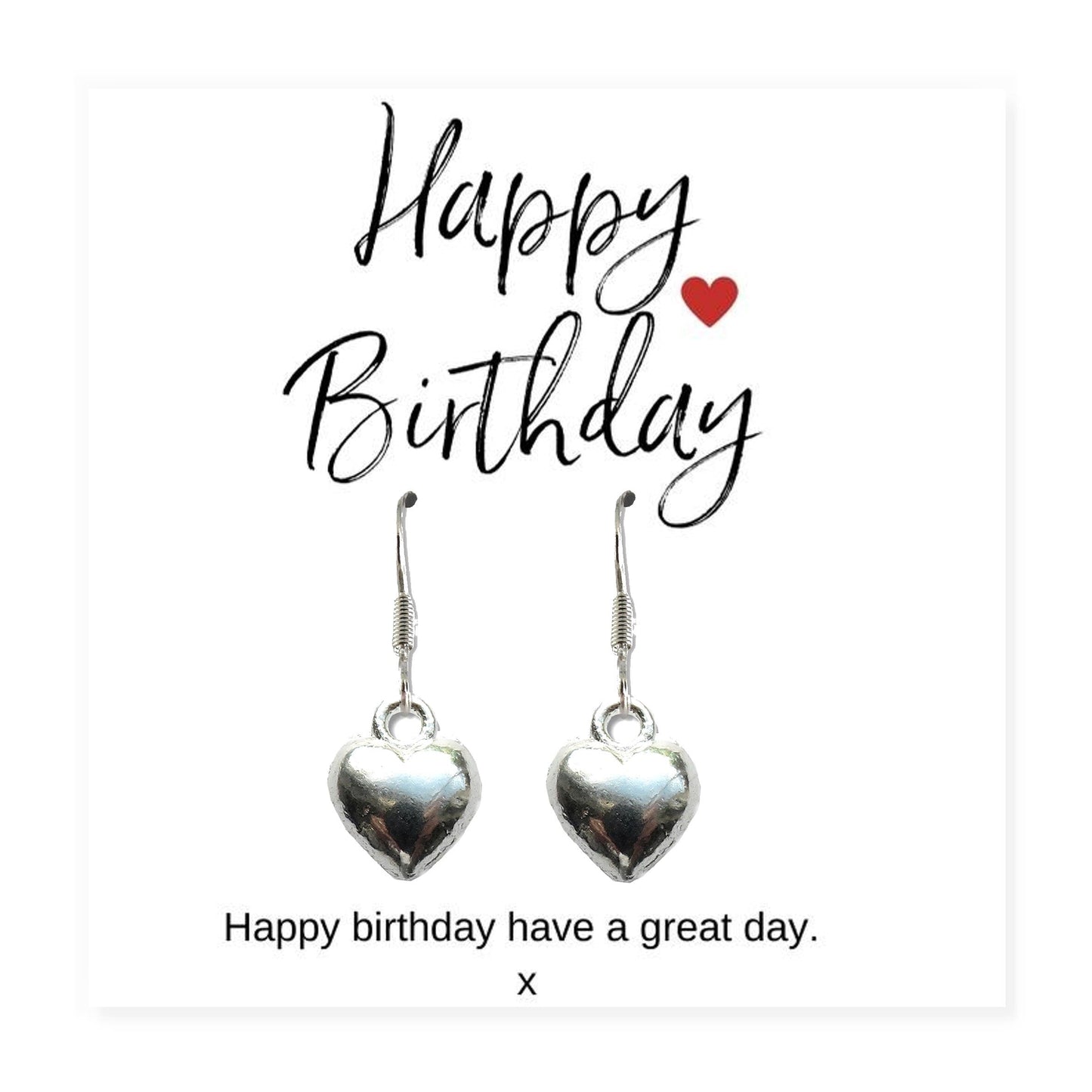 Small Happy Birthday Gift Hamper | Heart Earrings, Chocolates & Candle