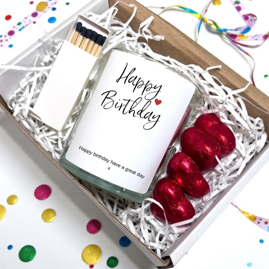 Personalised Happy Birthday Candle Gift Set | Keepsake for Daughter, Friend