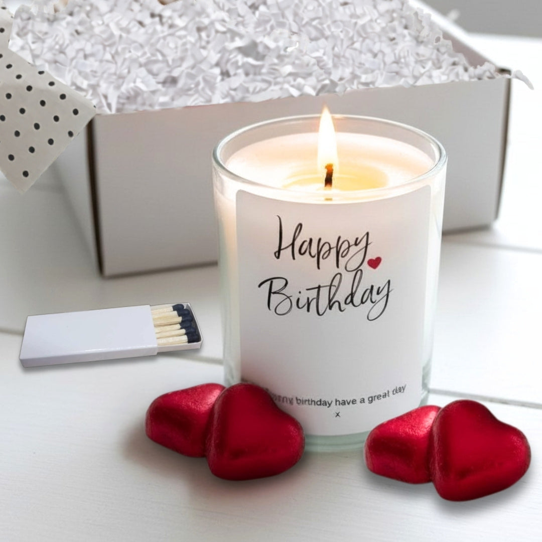 Personalised Happy Birthday Candle Gift Set | Keepsake for Daughter, Friend