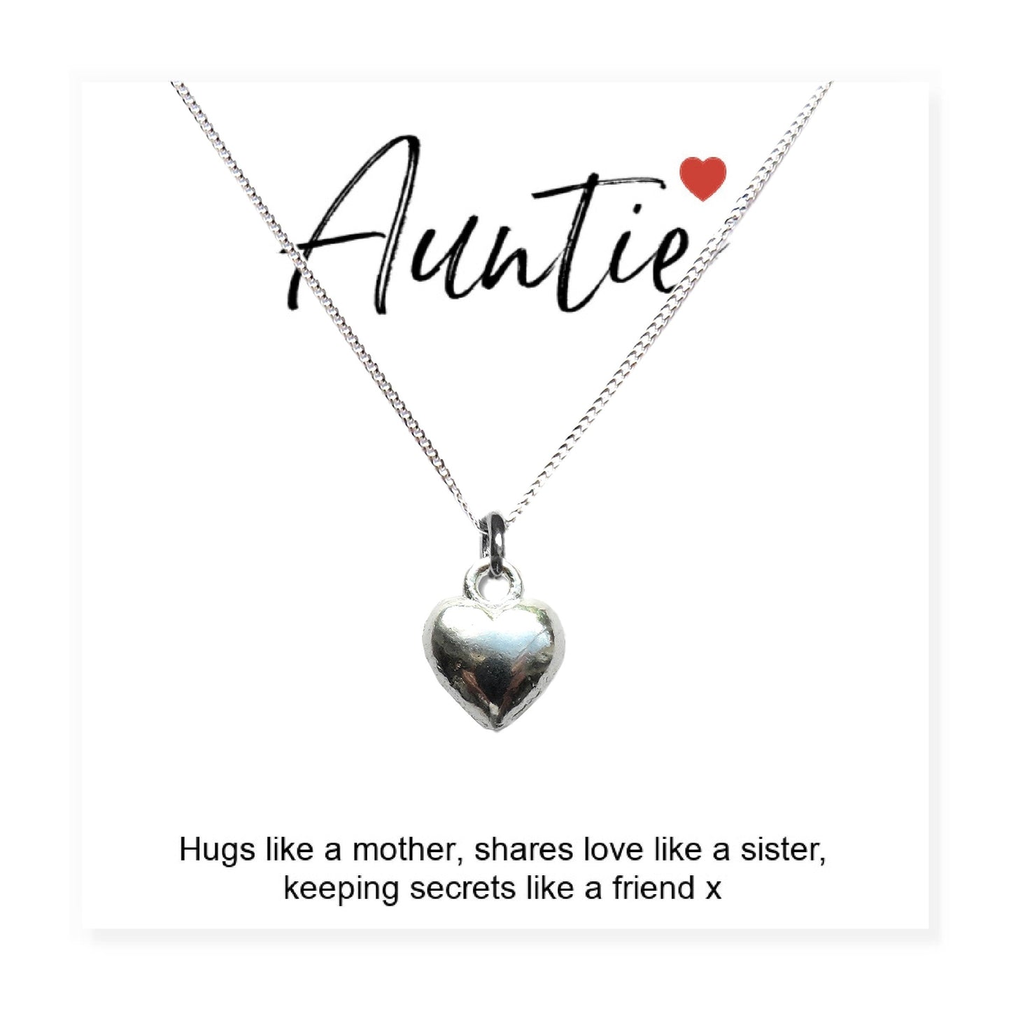 Auntie Heart Necklace & Gift Card