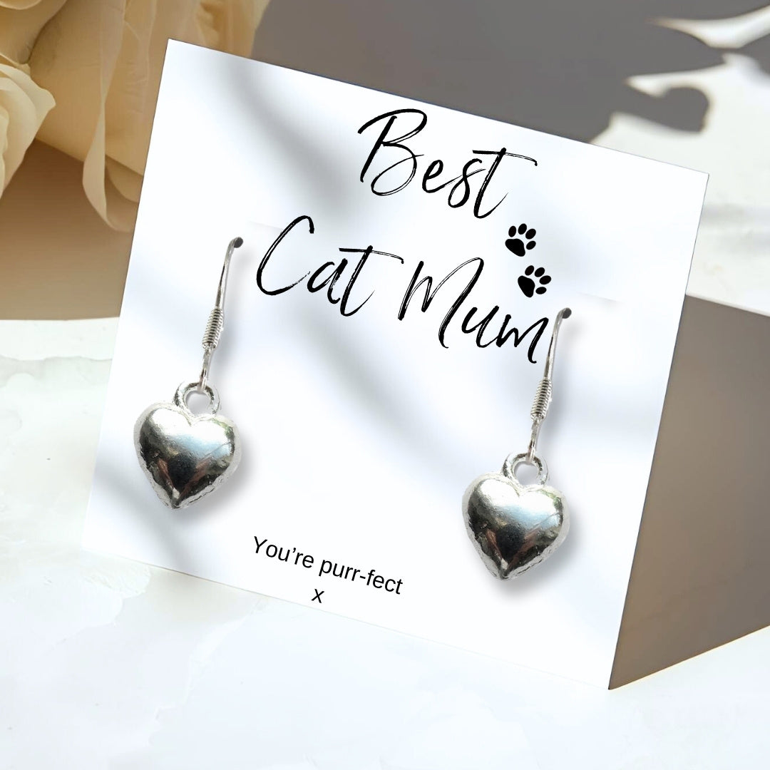 Best Cat Mum Earrings with Gift Card